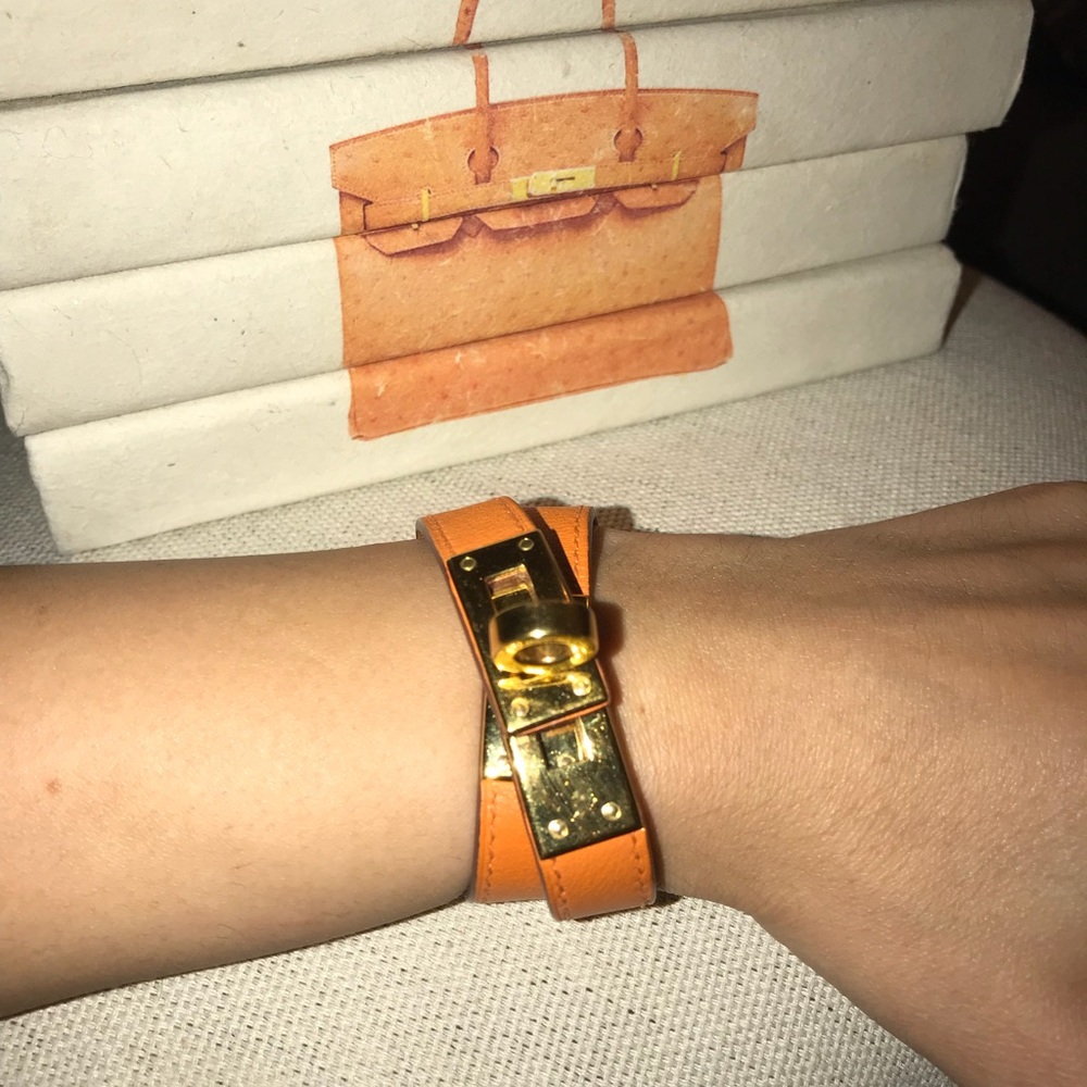Authentic Hermes Kelly bracelet sz x small orange - Picture 8 of 8